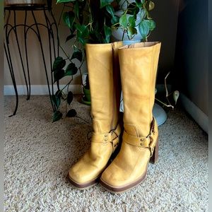 VTG Frye Karma 12L Harness Boots - Square Toe